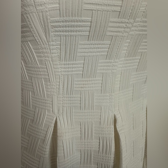 Nine West Textured Fit and Flare Ivory Women's Dress (656) - Picture 11 of 16